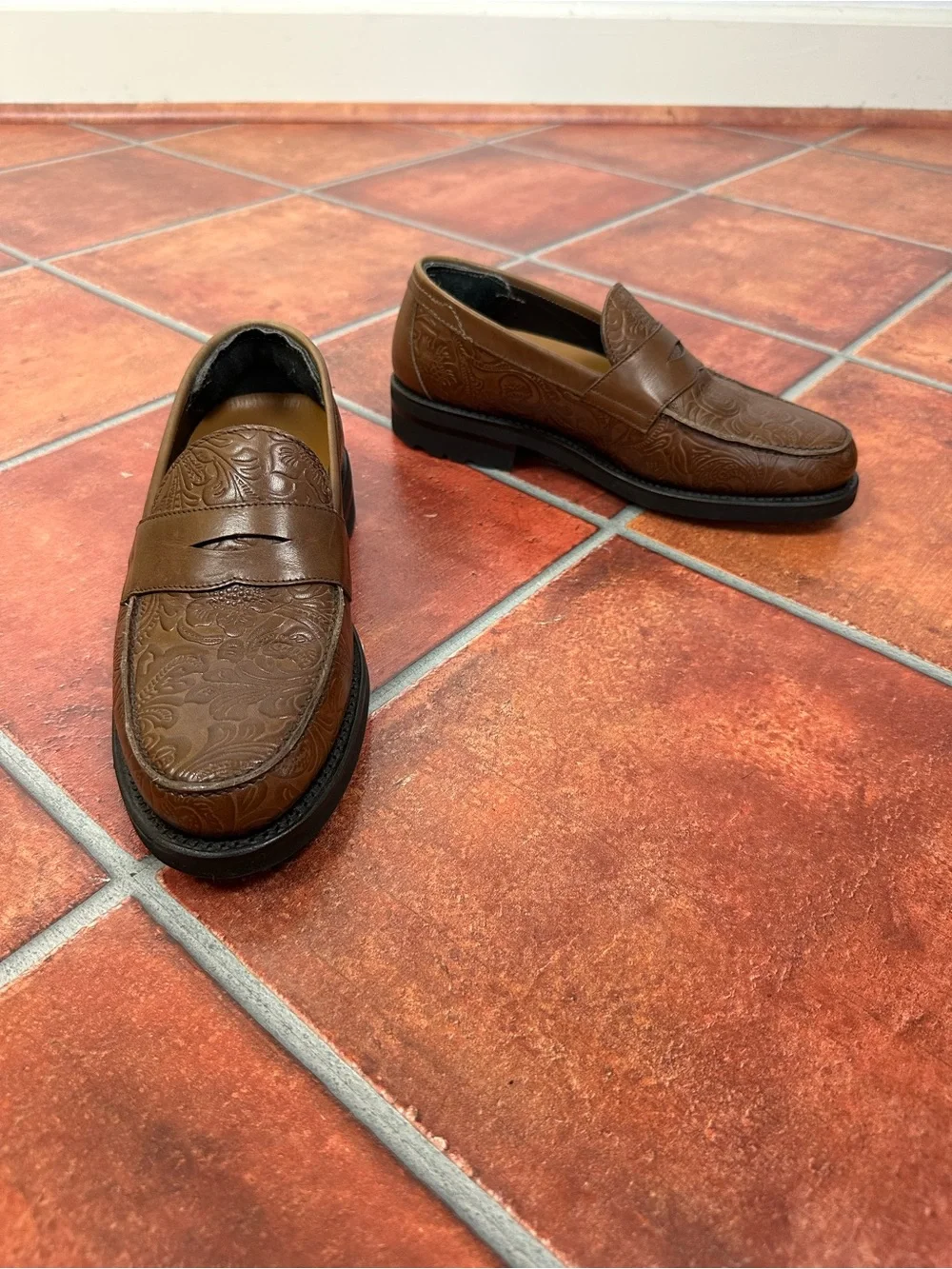 Taft Men’s Jack Penny Loafers in Stampato Italian Leather